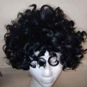 BRAND NEW HUMAN BLEND FULL CURLY WIG.COLOR#1.